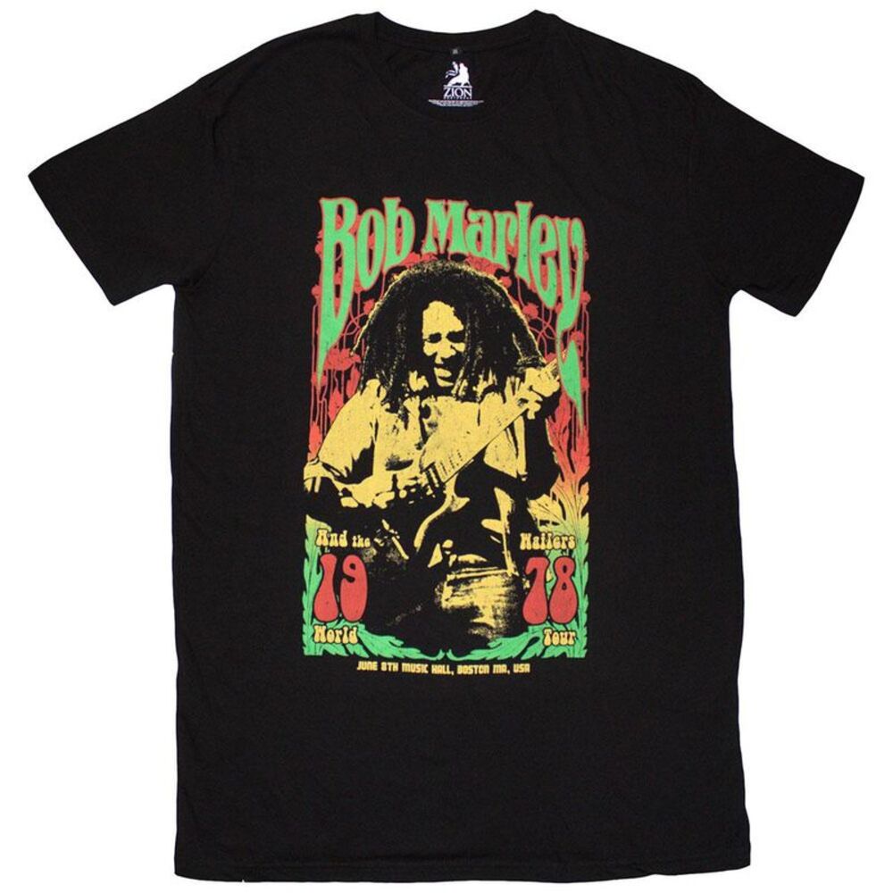 Bob Marley Womens/Ladies 1978 T-Shirt Dress / Black